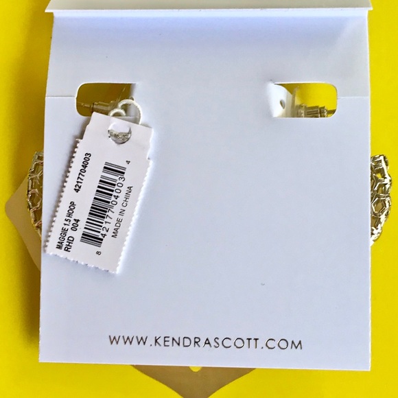 SOLD Kendra Scott Maggie Hoop Silver Filigree - Picture 5 of 11